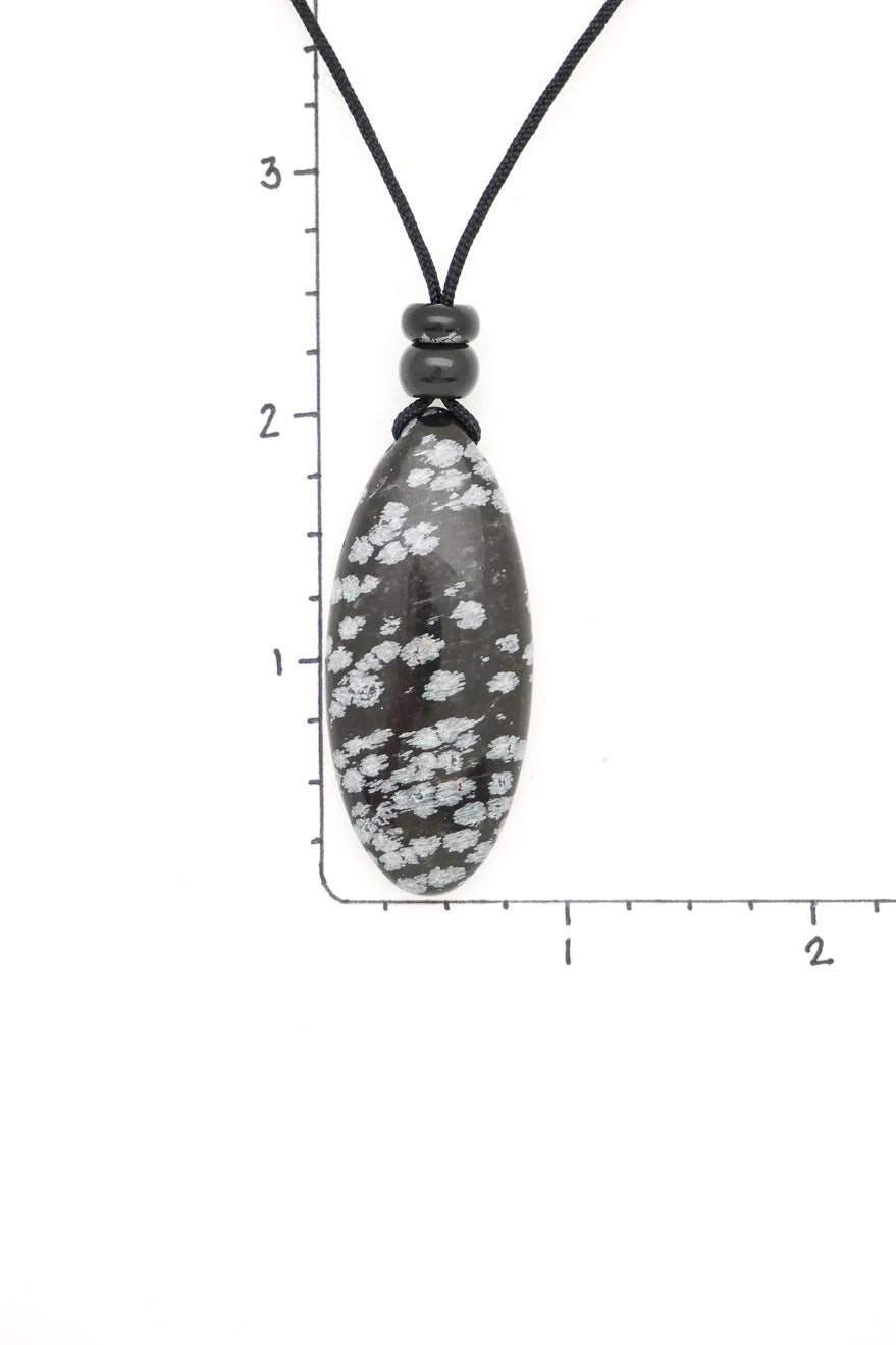 Snowflake Obsidian Pendant